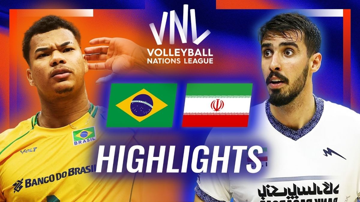 خلاصه بازی برزیل 3-1 ایران (لیگ ملت های والیبال)